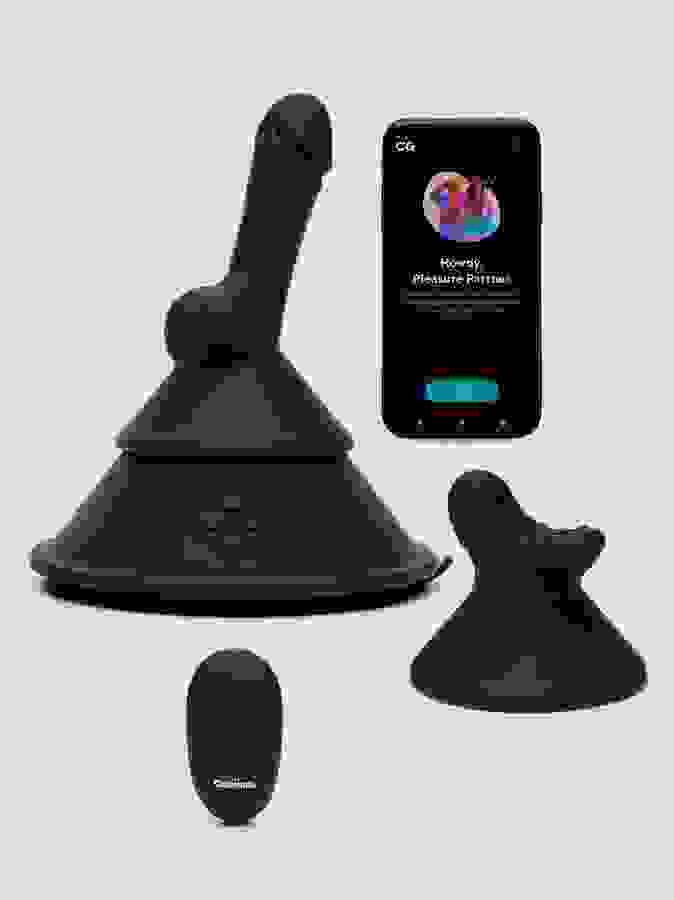 The Cowgirl Cone App Controlled Ride On Sex Machine, Black, hi-res